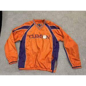 VINTAGE CLEMSON‎ UNIVERSITY PULLOVER JACKET Medium M vtg y2k 90s